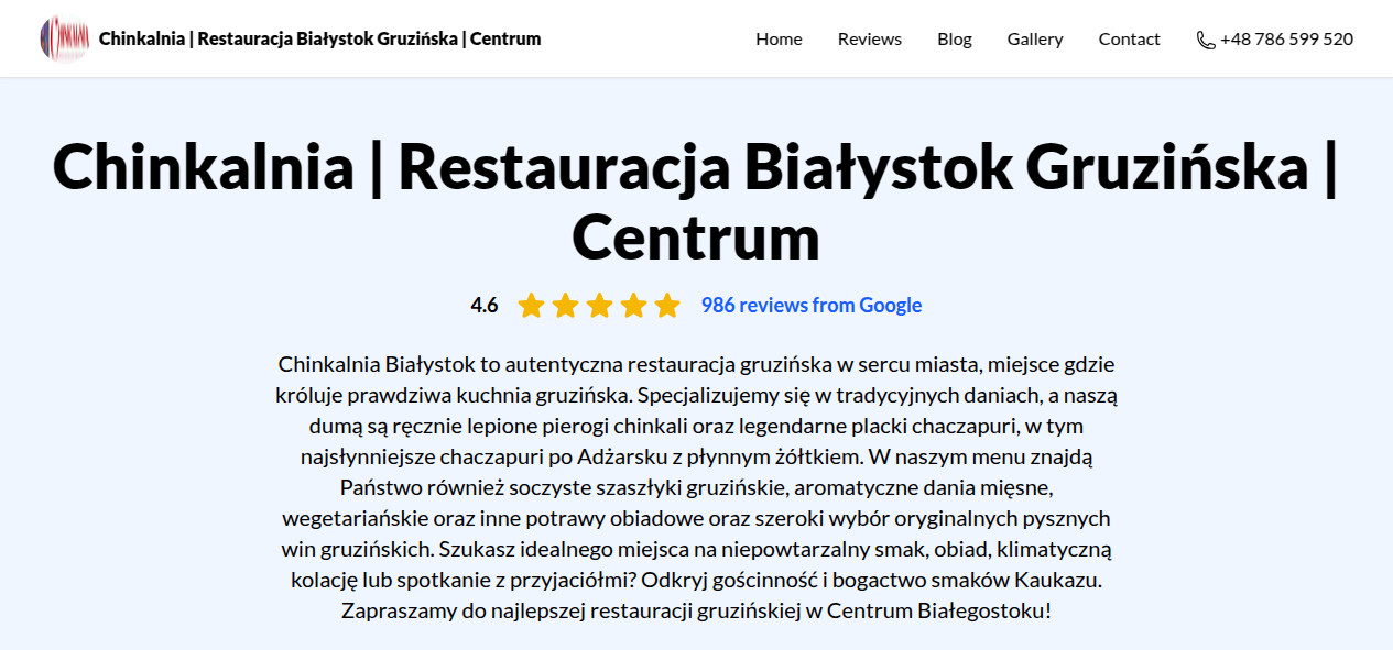 Chinkalnia Białystok – Restauracja Gruzińska