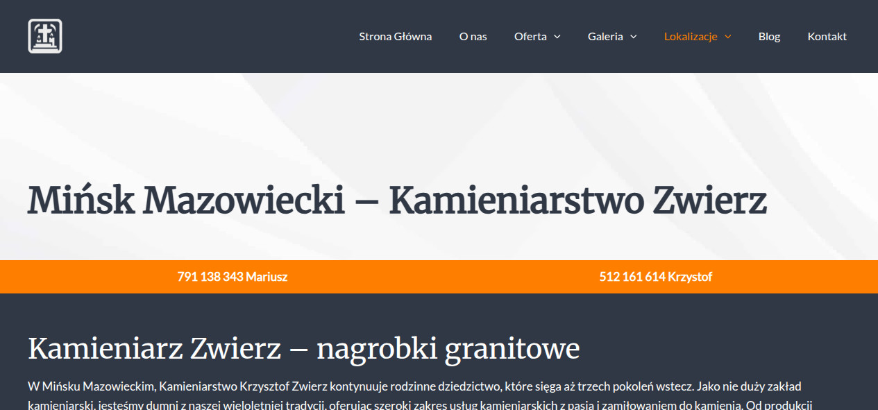 Kamieniarz Zwierz Nagrobki Granitowe